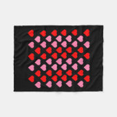 Women's Nk And Red Hearts Lovers Funny Valentine’s Fleece Deken (Voorkant (Horizontaal))