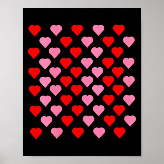 Women's Nk And Red Hearts Lovers Funny Valentine’s Poster (Voorkant)