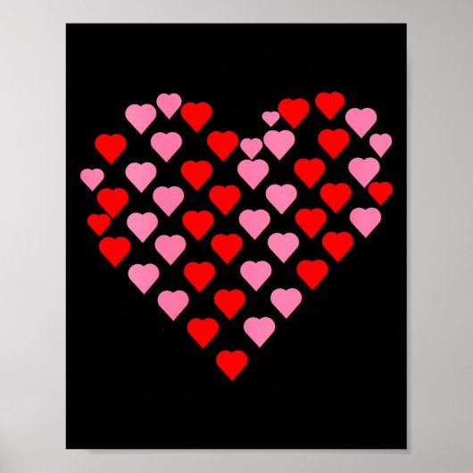 Women's Nk And Red Hearts Lovers Funny Valentine’s Poster (Voorkant)