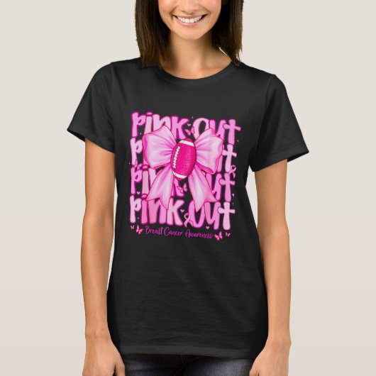 Womens Nk Out Football Tackle Breast Cancer Awaren T-shirt (Voorkant)