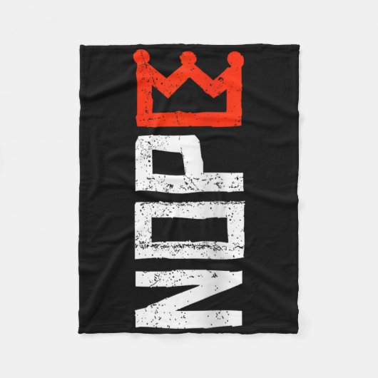 Womens No Kings Protest Sign Vertical Nope V-neck  Fleece Deken (Voorkant)