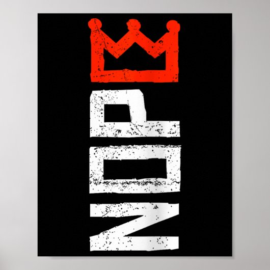 Womens No Kings Protest Sign Vertical Nope V-neck  Poster (Voorkant)