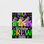 Womens Nola Birthday Crew 2025 New Orleans Mardi G Kaart (Voorkant)