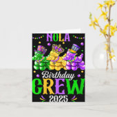 Womens Nola Birthday Crew 2025 New Orleans Mardi G Kaart (Gele Bloem)