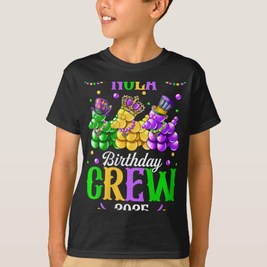 Womens Nola Birthday Crew 2025 New Orleans Mardi G T-shirt (Voorkant)