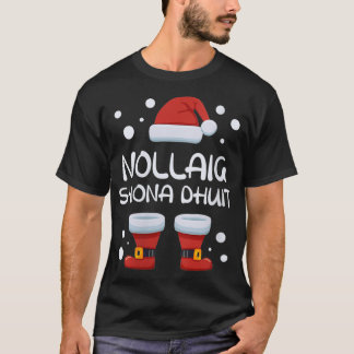 Womens Nollaig Shona Dhuit Irish KerstSanta T-shirt
