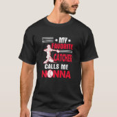 Womens Nonna Catcher Baseball Softball Grandma Dis T-shirt (Voorkant)