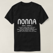 Womens Nonna Moederdag T-shirt met Nonna Definitio (Design voorkant)