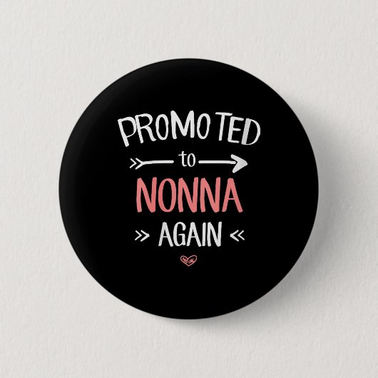Womens Nonna New Promoted To Nonna Again V-neck Ronde Button 5,7 Cm (Voorkant)