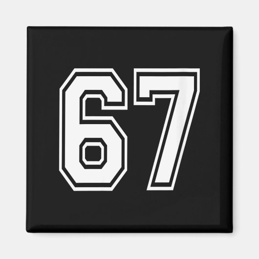 Womens Number 67 Numbered Uniform Srts Jersey Team Magneet (Voorkant)