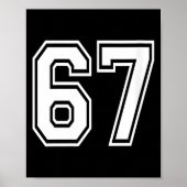 Womens Number 67 Numbered Uniform Srts Jersey Team Poster (Voorkant)