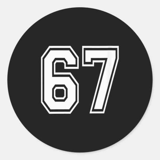 Womens Number 67 Numbered Uniform Srts Jersey Team Ronde Sticker (Voorkant)