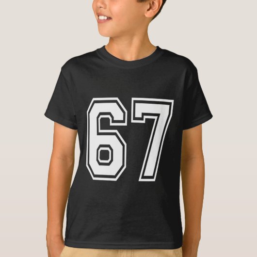 Womens Number 67 Numbered Uniform Srts Jersey Team T-shirt (Voorkant)
