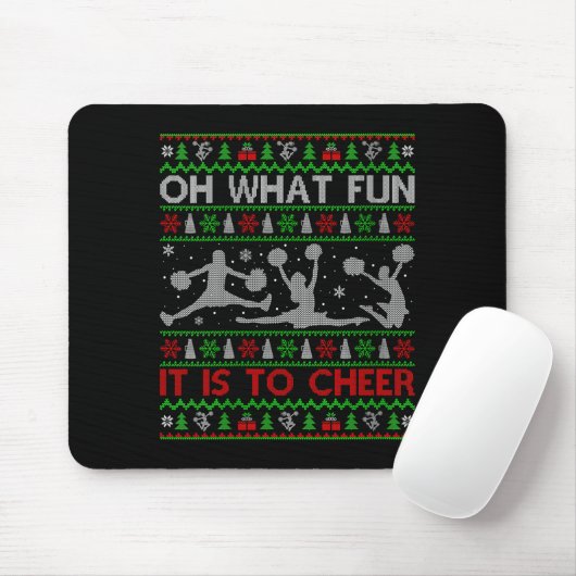 Womens Oh What Fun It Is To Cheer Christmas Cheerl Muismat (Met muis)