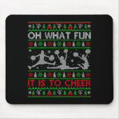 Womens Oh What Fun It Is To Cheer Christmas Cheerl Muismat (Voorkant)