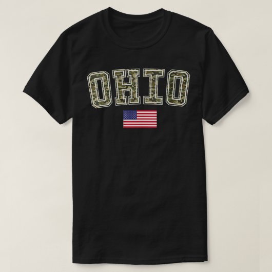 Womens Ohio Camo University College State American T-shirt (Design voorkant)