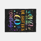 Womens Omg Its My Lil Sisters 60th Birthday Sweet Fleece Deken (Voorkant (Horizontaal))