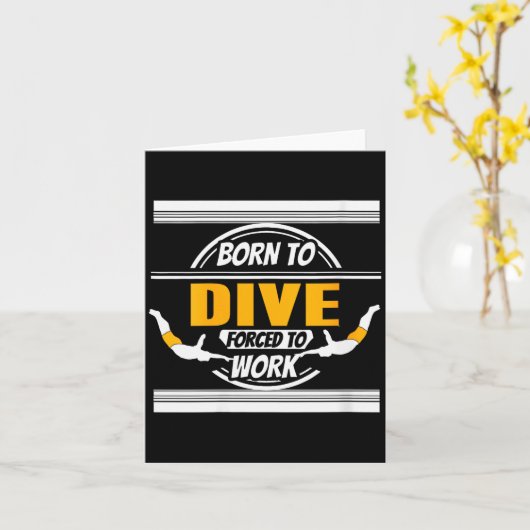 Womens Onate Diver Life Humor Career Balance Joke  Kaart (Gele Bloem)