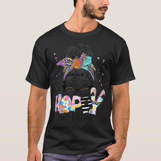 Womens One Hoppy Art Teacher Life Christians Easte T-shirt (Voorkant)