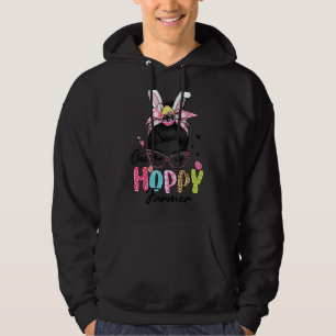 Womens One Hoppy Farmer Boerderij Messy Bun Hair B Hoodie