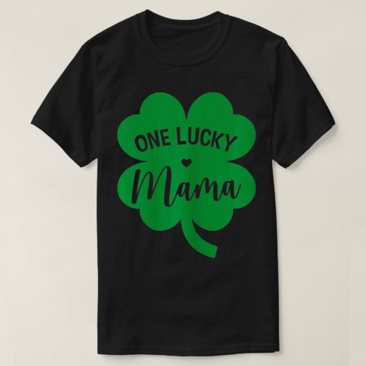Womens One Lucky Mama Shamrock Four Leaf Clover St T-shirt (Design voorkant)