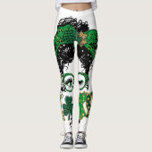Womens One Lucky Mama St Patricks Day Mam Leggings (Voorkant)