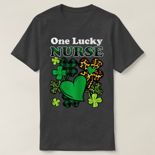 Womens One Lucky Neopard Scrub St Patricks D T-shirt (Design voorkant)