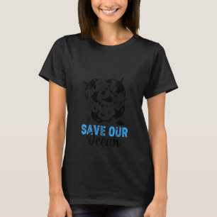 Womens orca grafische kaart voor vrouwen Kinder wa T-shirt