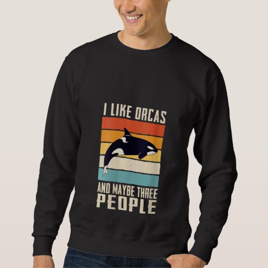 Womens Orca Killer Whale Ocean V Neck Trui (Voorkant)