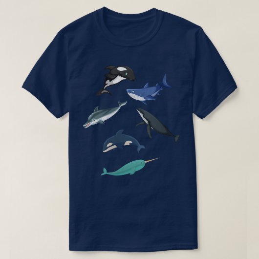Womens Orca Plush Shark T-shirt Shark T-shirt (Design voorkant)