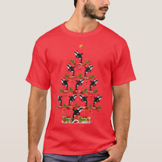 Womens Orca Sea Animal Xmas Tree Lighting Santa Or T-shirt