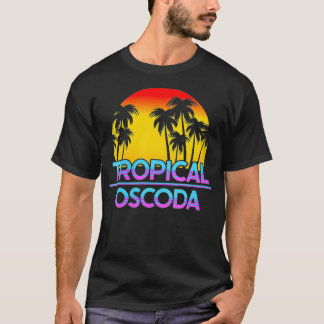 Womens Oscoda Michigan Funny Ironic Weather VNeck T-shirt