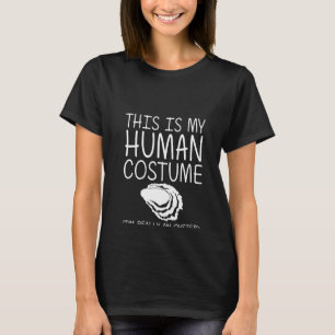 Womens Oyster Easy Halloween Human Costume Mollusk T-shirt
