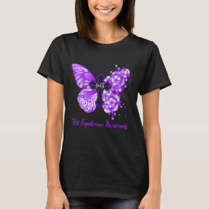 Womens Paarse Butterfly Faith Rett Syndrome Awaren T-shirt