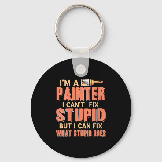 Womens Painter Fixes What Others Mess Up With Prid Sleutelhanger (Voorkant)