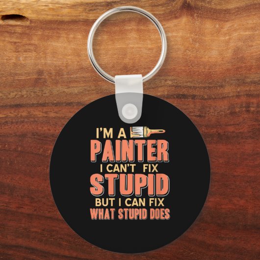 Womens Painter Fixes What Others Mess Up With Prid Sleutelhanger (Voorkant)