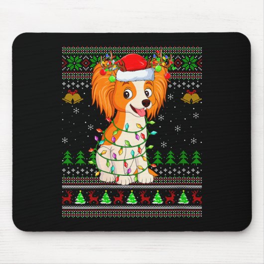 Womens Pallon Dog Ugly Christmas Sweaters Holiday Muismat (Voorkant)
