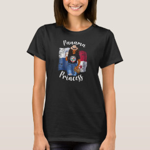 Womens Panama Princess houdt van koffie van Paname T-shirt