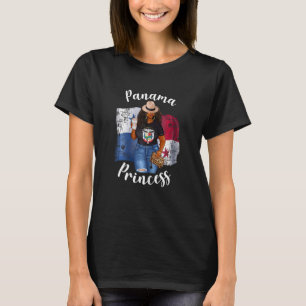 Womens Panama Princess houdt van koffie van Paname T-shirt