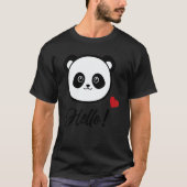 Womens Panda 'hello' T-shirt (Voorkant)