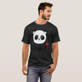 Womens  Panda 'hello' T-shirt (Voorkant volledig)