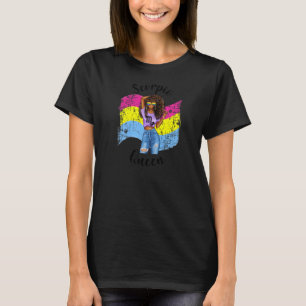 Womens Pansexual Pride Scorpio Queen Zodiac Black T-shirt