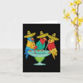 Womens Parrot Cinco De Mayo Funny Drink Tequila Kaart (Gele Bloem)