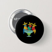 Womens Parrot Cinco De Mayo Funny Drink Tequila Ronde Button 5,7 Cm (Voorkant /achterkant)