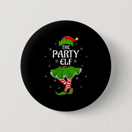 Womens Party Elf Christmas Family Girls Women Elf  Ronde Button 5,7 Cm (Voorkant)