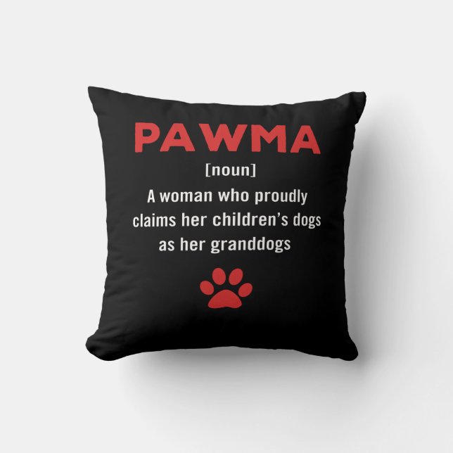Womens PawMa defintion Dog Grandma dog Ma gift Kussen (Voorkant)