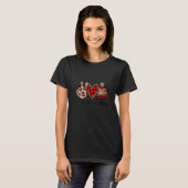 Womens Peace Love kerstbuffalo Pset Leopard T-shirt (Voorkant volledig)