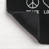 Womens Peace Love Workout Motivational Fitness Say Muismat (Hoek)