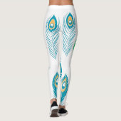 Womens Peacock Feathers Kleurrijke Leggings (Achterkant)