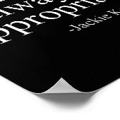 Womens Pearls Are Always Appropriate Jackie Kenned Poster (Hoek)